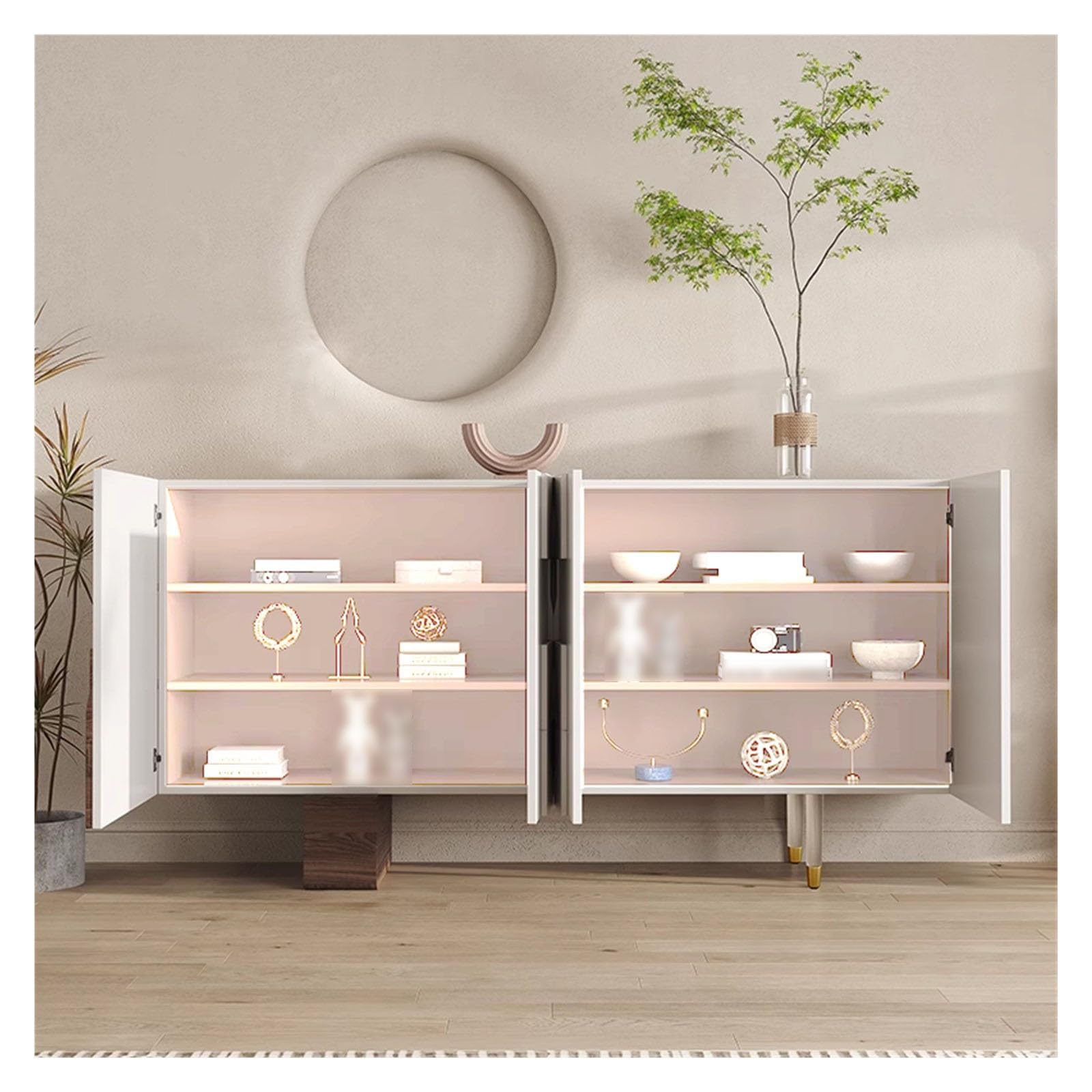 Armadio cucina Credenza moderna, mobile da ingresso con ante stoccaggio