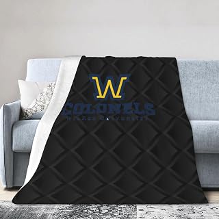 Wilkes University Logo Fleece Blanket, Very Soft Microfiber Flannel Blanket for Couch Warm and Cozy for All Seasons