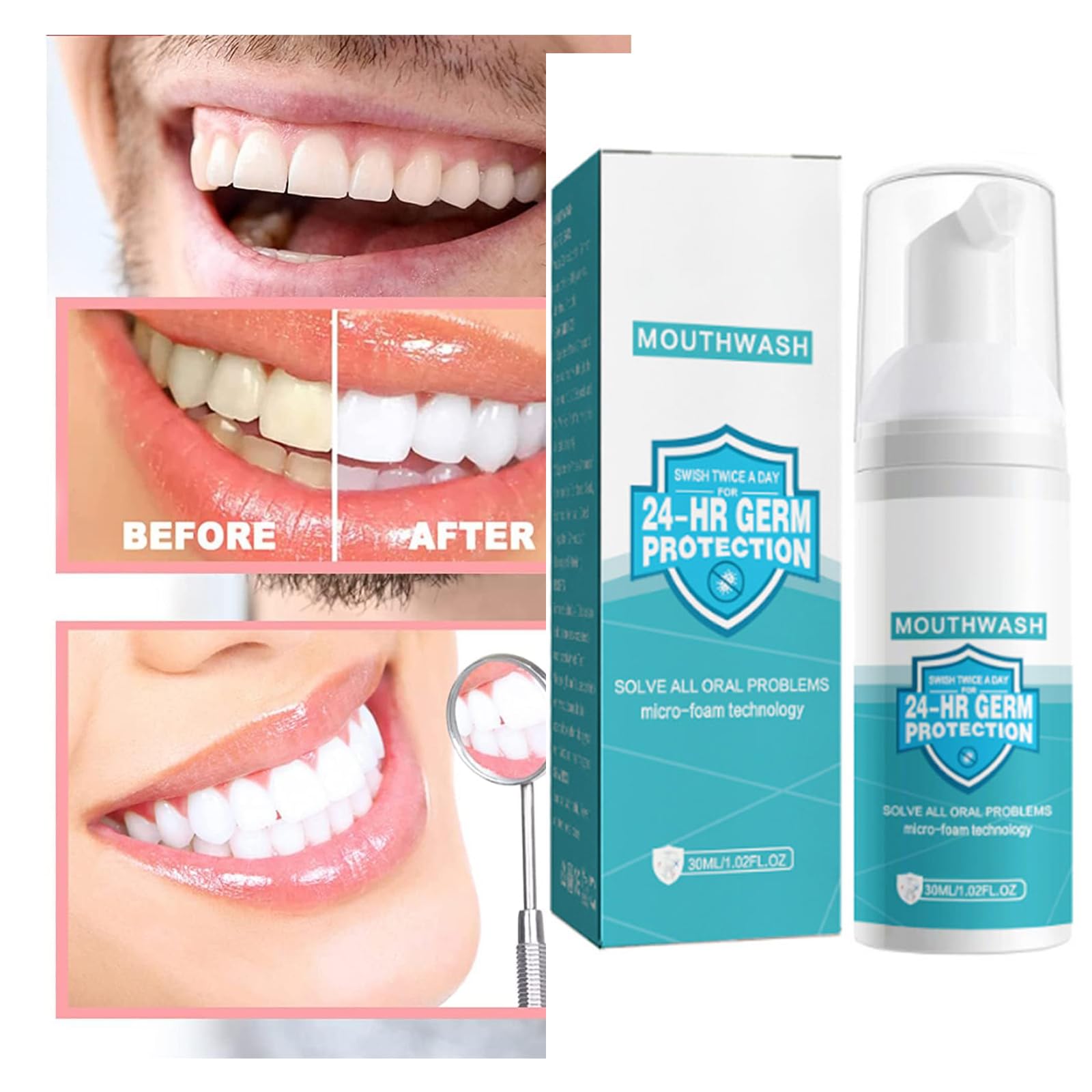 3PCS Mouthwash Toothpaste Foam, Mouthwash Foam, Calculus Removal, Teeth Whitening, Eliminating Bad Breath