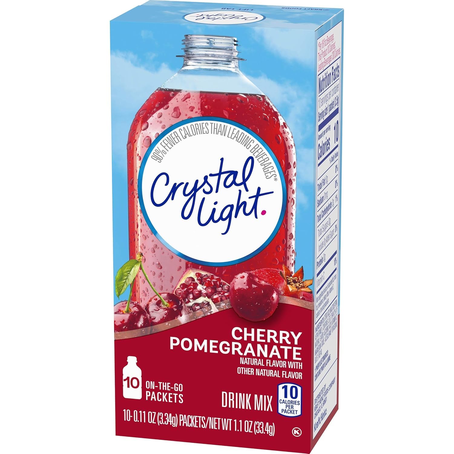 Amazon.com : Crystal Light On The Go Cherry Pomegranate Ice Drink Mix,  10-Packet Box (Pack of 6) : Powdered Soft Drink Mixes : Grocery & Gourmet  Food