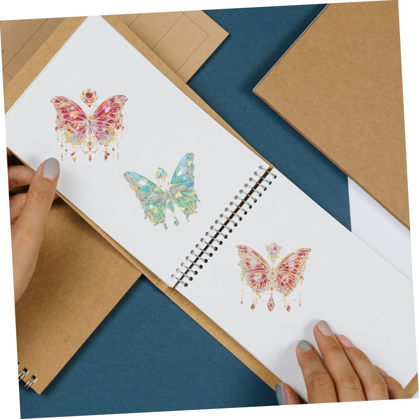 Uonlytech 3 Series Pegatinas Holográficas Para Manualidades Material De Bricolaje Para Álbumes Y Diarios De Pet Y Duradero Decoración Diy Para Notebooks Y Tarjetas 120 Piezas X 3