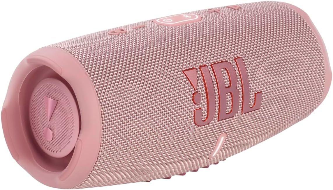 CHARGE 5 - Portable Waterproof (IP67) Bluetooth Speaker with Powerbank USB Charge out, 20 hours playtime, JBL Partyboost (Pink)