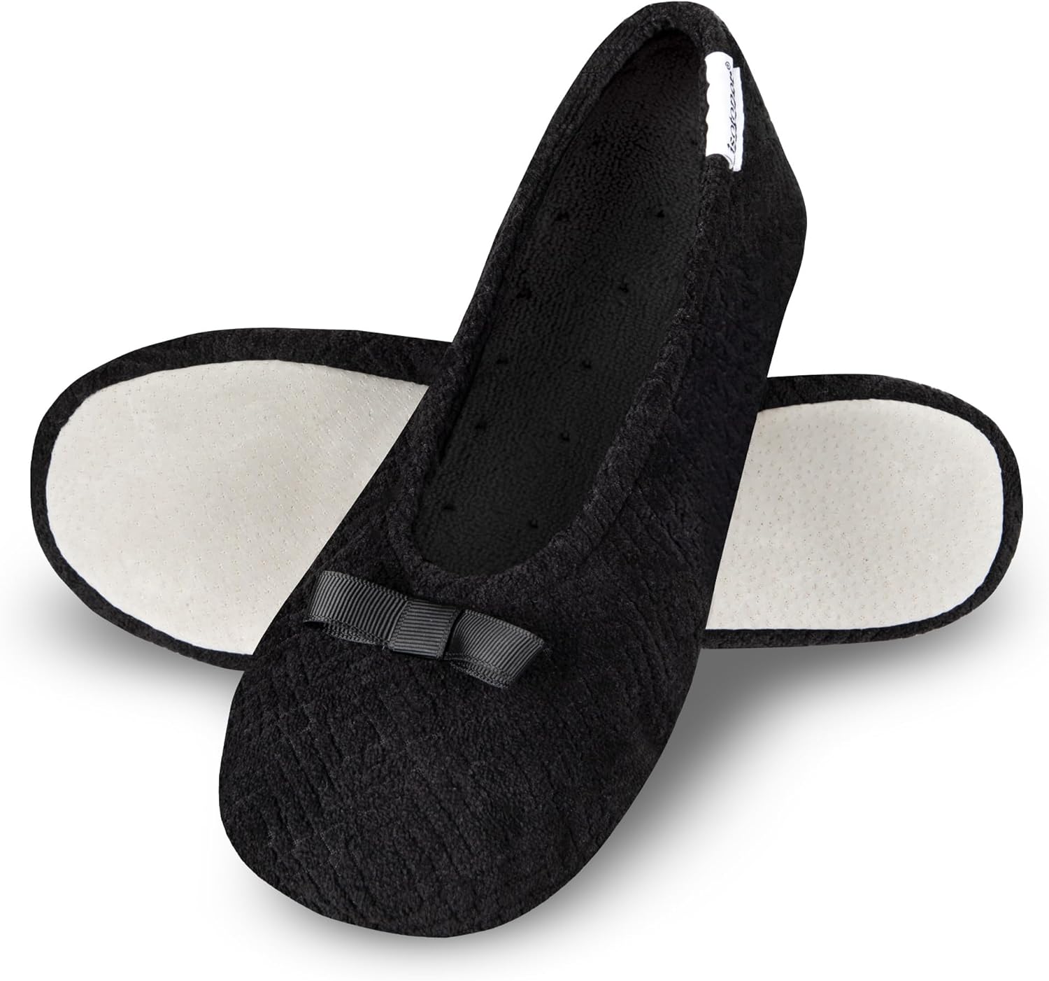 isotoner Women's Diamond Microterry Ballerina Slippers - Image 4
