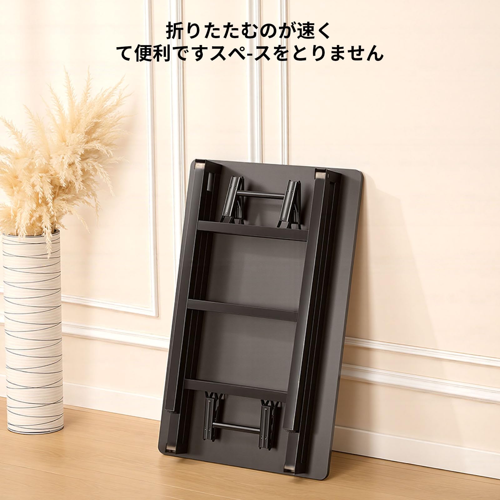 Amazon.co.jp: 折りたたみテーブル 80×50 黒胡桃色 パソコンデスク
