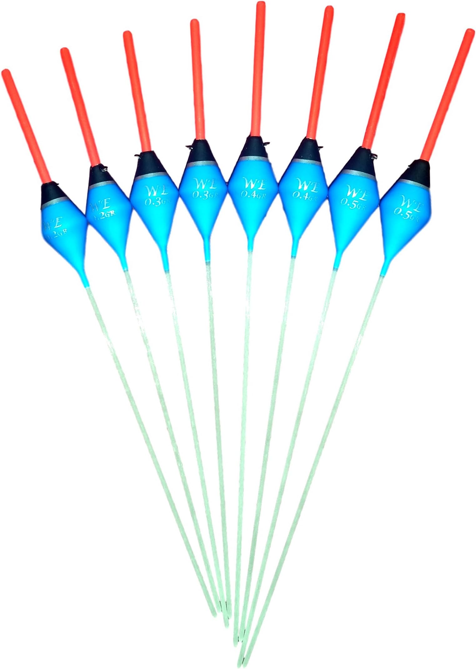 8 x Assorted Pole Floats (Pack 340R8)