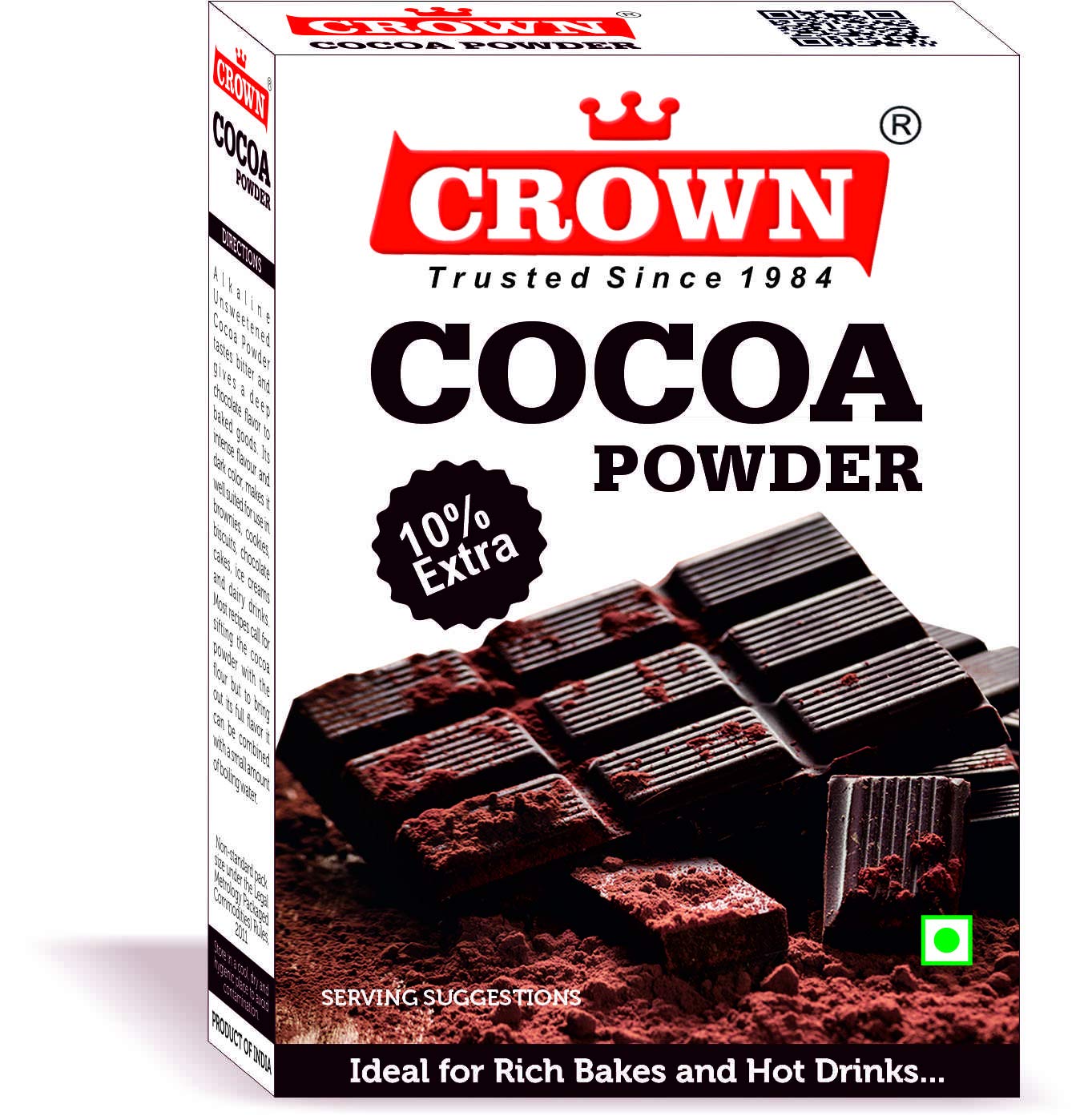 Cocoa Powder 110g (55g x Pack of 2, Total 110g) 100 Pure
