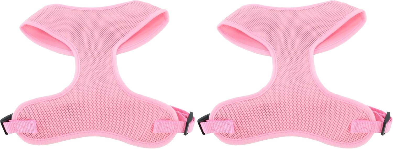 Coastal - Comfort Soft - Adjustable Dog Harness, Pink Bright, 3/8" x 14"-16" (Pack of 2)