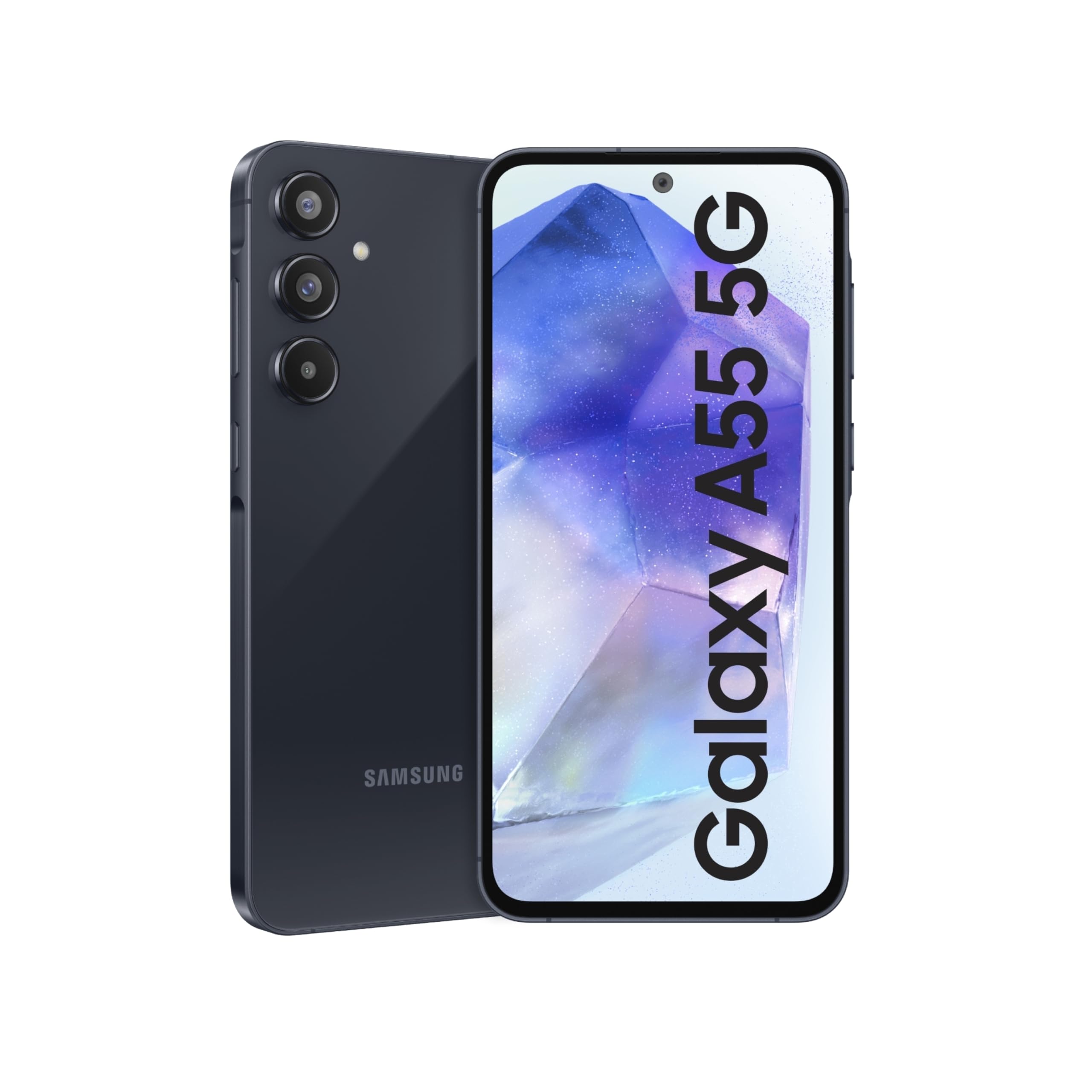 Samsung Galaxy A55 5G (Awesome Navy, 8GB RAM, 256GB Storage) | Metal Frame | 50 MP Main Camera (OIS) | Nightography | IP67 | Corning Gorilla Glass Victus+ | sAMOLED with Vision Booster