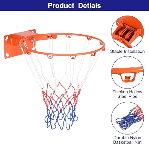 Miniatura 10 de PATIKIL Reemplazo de llantas de baloncesto con resorte fuerte