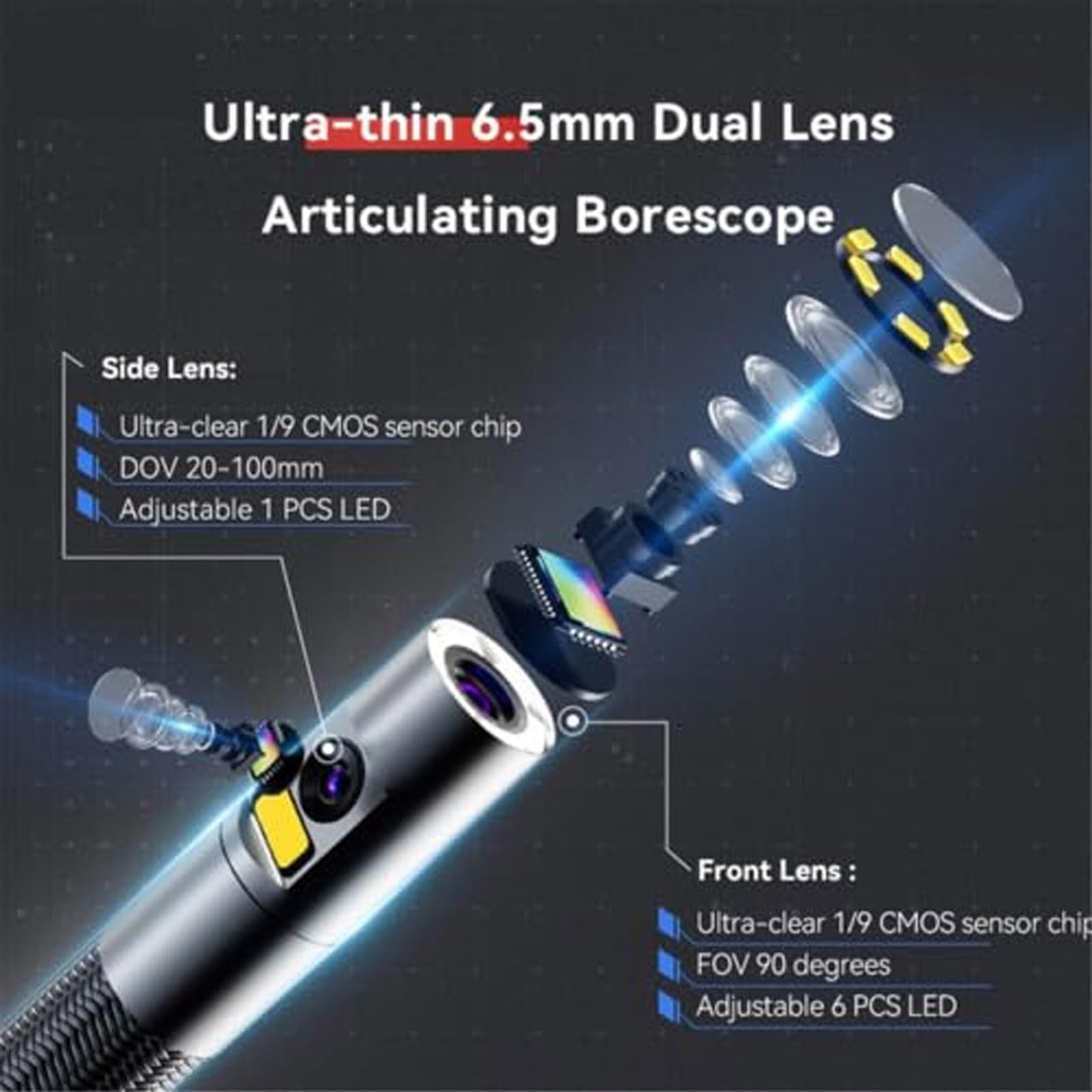 Industrial Endoscope Handheld Inspection Camera endoscopio 3m