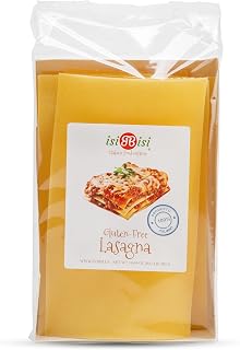 isiBisi Gluten-Free Lasagna Pasta 1-Pack - Vegan Non-GMO Made in Italy 10.69oz Authentic Taste & Texture