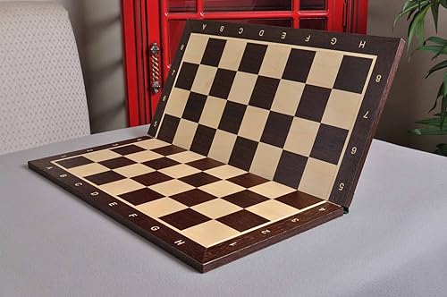 Miniatura 4 de The House of Staunton Tablero de ajedrez de madera plegable de palisandro y arce africano - 2.25" con notación