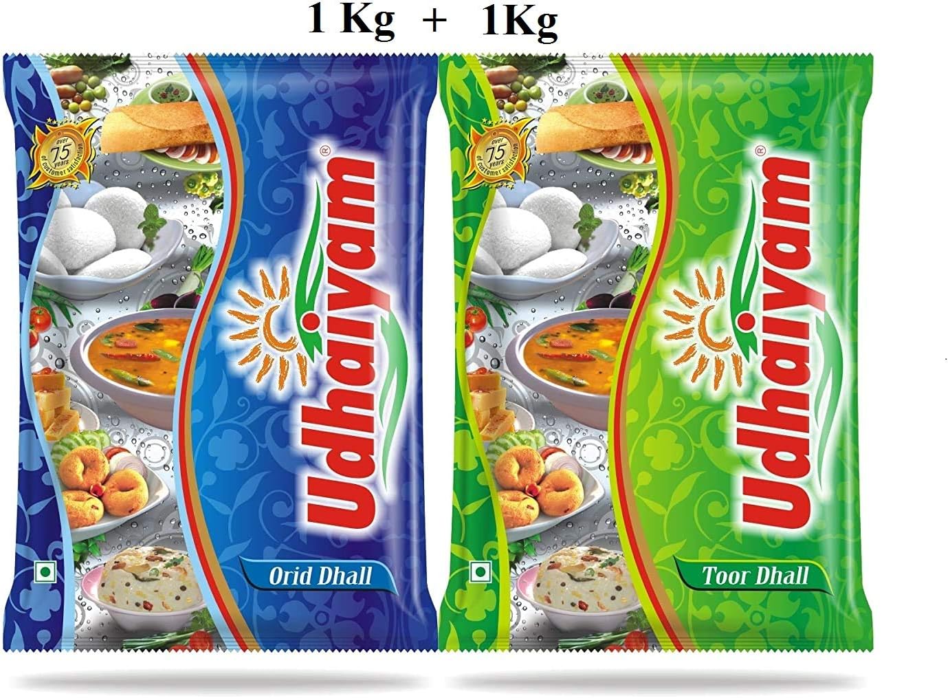Udhaiyam Orid and Toor Dhall Combo Pack