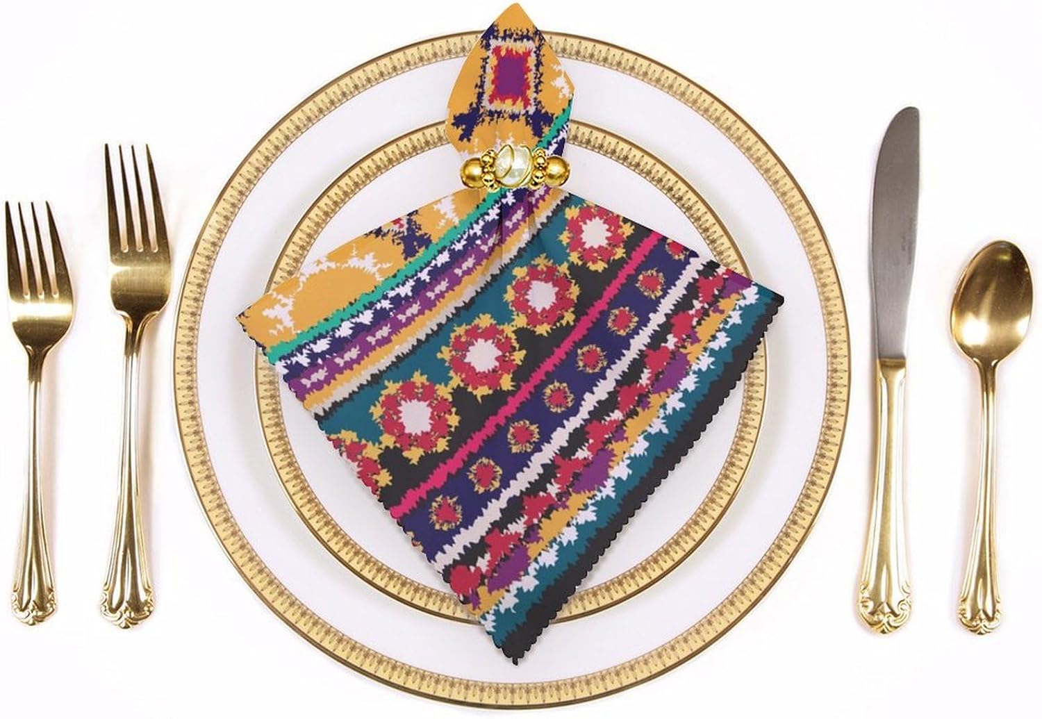 Aztec Cloth Napkin,Southwestern Ethnic Geometric Tribal Navajo Dinner Napkin Reusable Kitchen Table Top Collection for Party Dining Table Decor, 19 X 19 Inch, 6 PCS