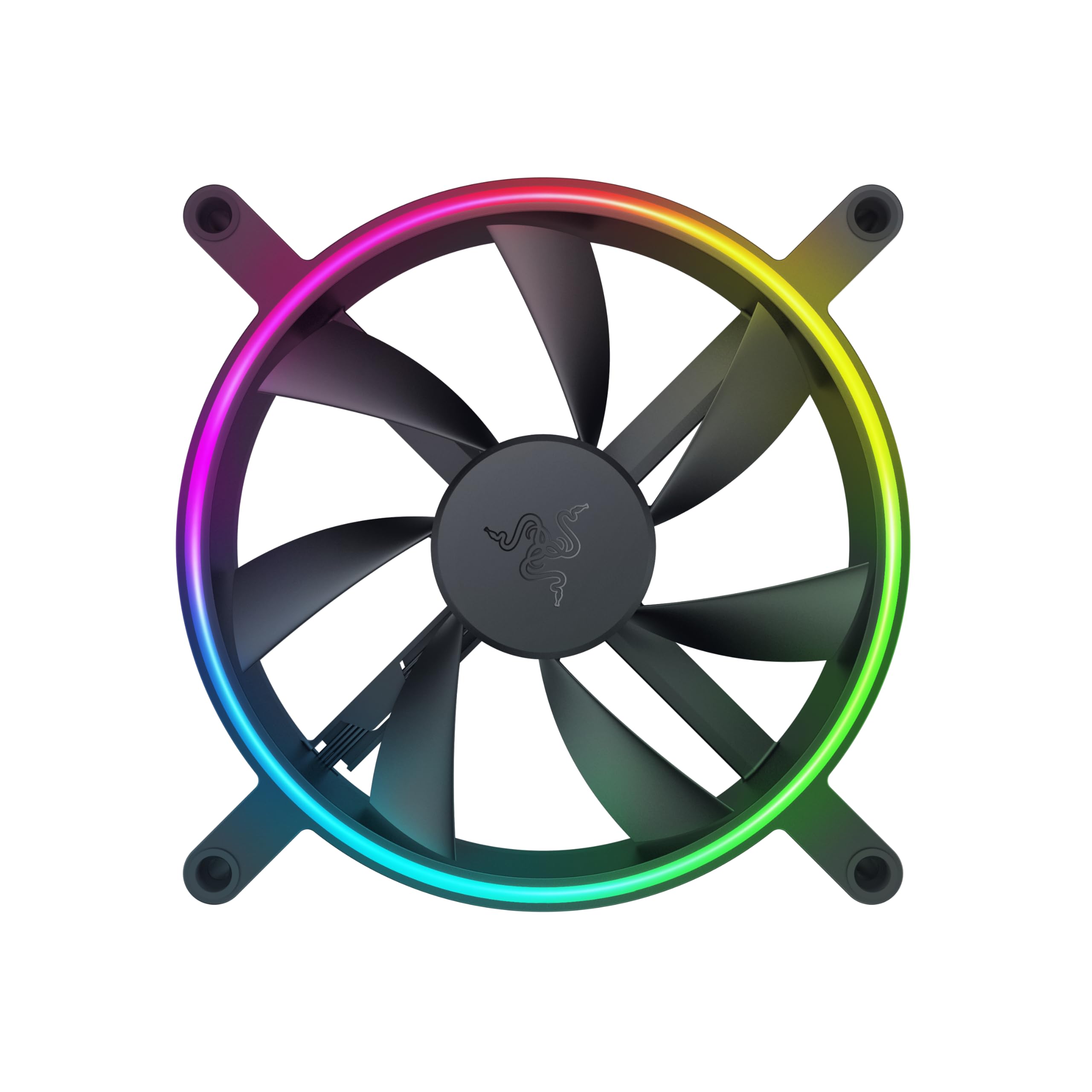 Razer Kunai Chroma Hydraulic RGB LED PWM Perform. Fan (140mm)- Ventole idrauliche aRGB PC (Silenziose, Potenti, collega fino a 8 ventole, Supporto controller ventola PWN, Chroma aRGB) 3 ventola, Nero