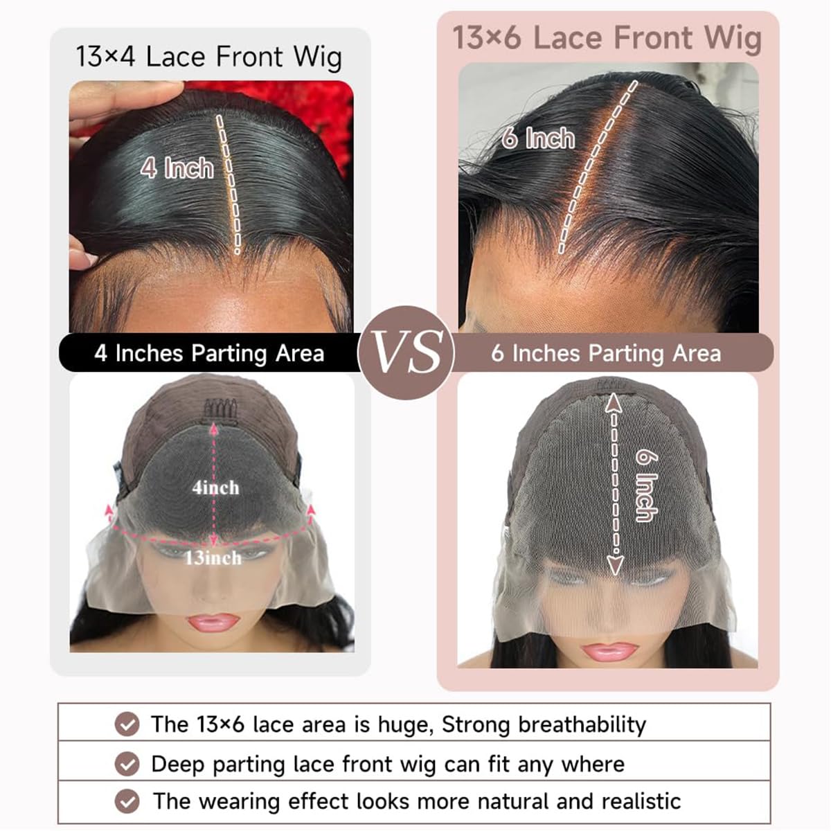 wenyu 13x6 Lace Front Wigs Human Hair Wig Pre Plucked Body Wave Wig Human Hair Lace Frontal Wigs Human Hair wigs for Black Women Glueless Wigs (Body Wave 13x6, 22 Inch Body Wave)