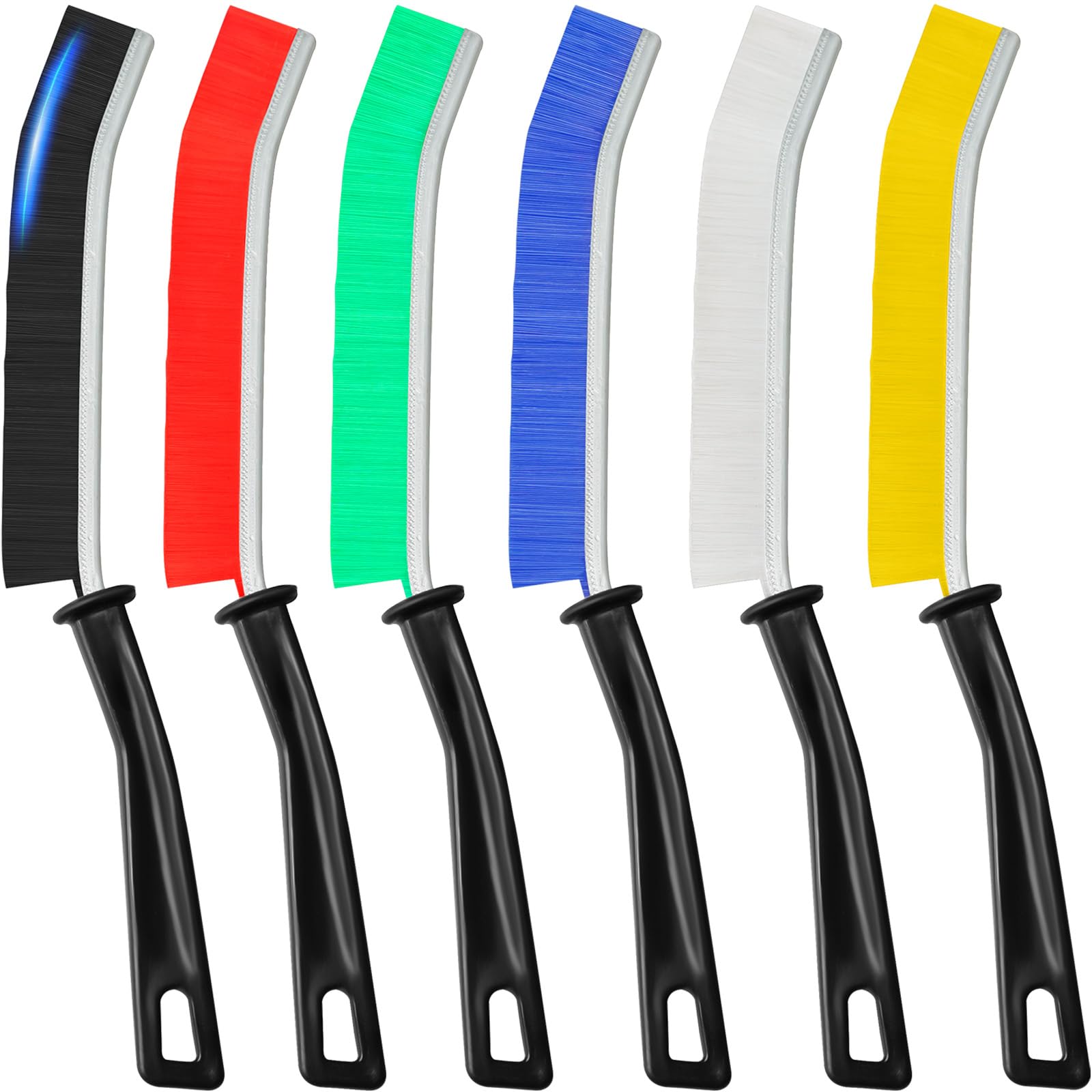 6Pcs Hard Bristle Crevice Cleaning Brush, Multifunctional Premium Crevice Cleaning Tool, Designed for Cleaning Narrow Spaces, Suitable for Toilet, Faucets,Kitchen,Grout, KOSPRIE