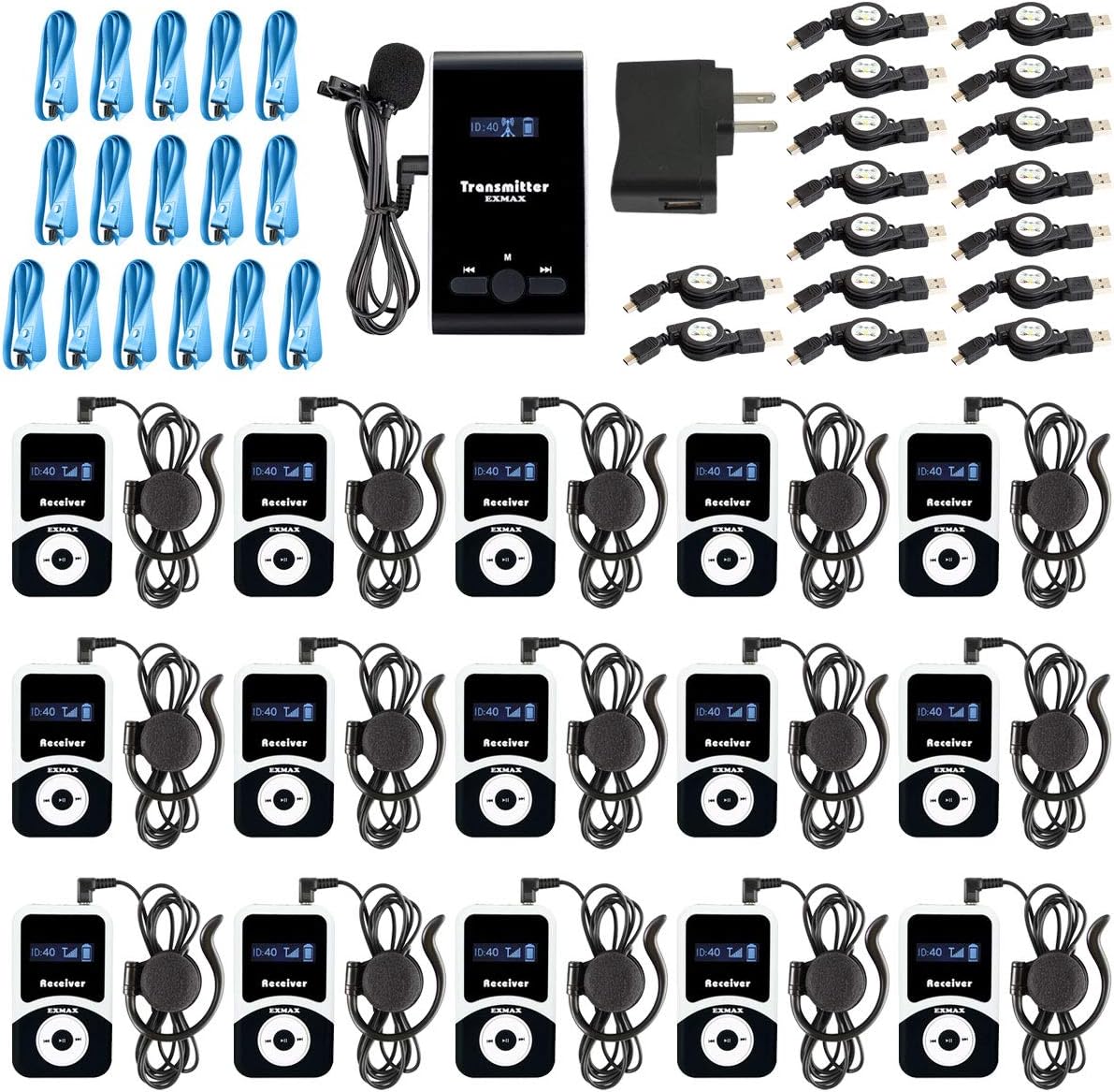ATG-100T 195-230mHz wireless audio tour guide system for conference church