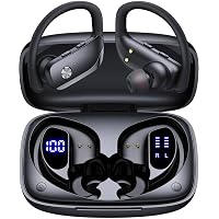 ECLVOX Cuffie Bluetooth Sport con Ganci Auricolari, Auricolari Wireless In Ear con 80H Autonomia