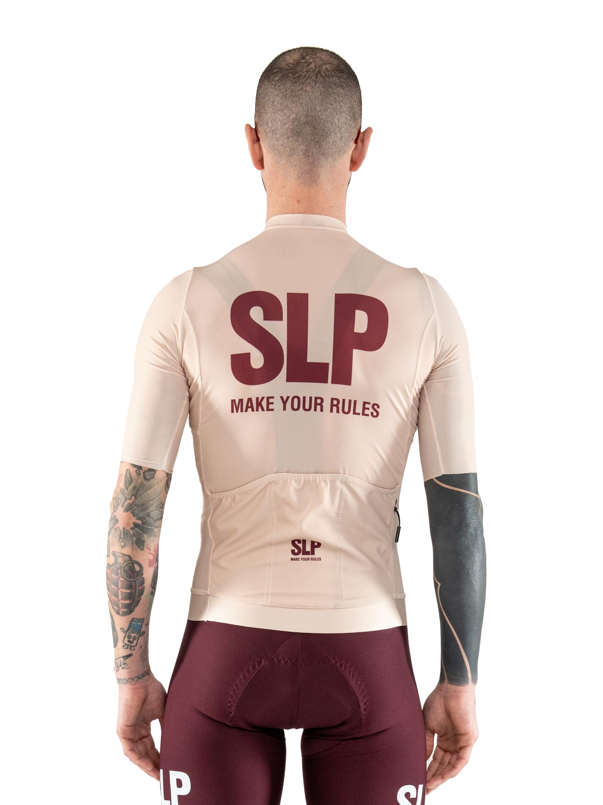 SLP. Kurzarm-Radtrikot für Herren/Damen, Transition, einfarbig, Creme, Live-Ärmelschnitt/hoch atmungsaktiv/maximaler Komfort