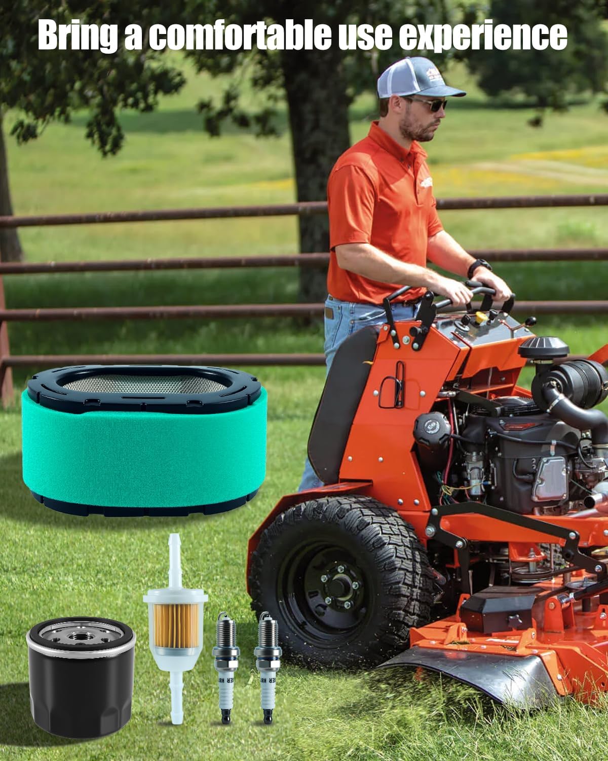 Spark Plugs Filter Compatible with Bad Boy Mower Engine Outlaw ZT CZT Outlaw Extreme Magnum MZ 2015 Replace 015800000 063500400 063-5003-00 16-083-04-S 063-1060-00