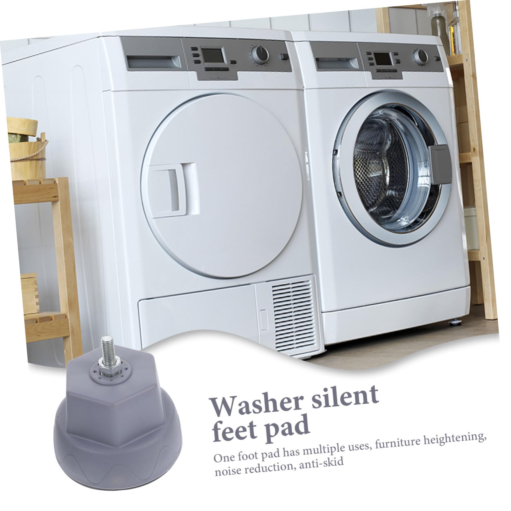 4stücke Anti-vibrations-waschmaschinenfüße Rutschfeste Gummimatte Für Waschmaschine Und Möbel Höhenverstellbar Und Langlebig Geeignet Für Wohn Und Geschäftsräume