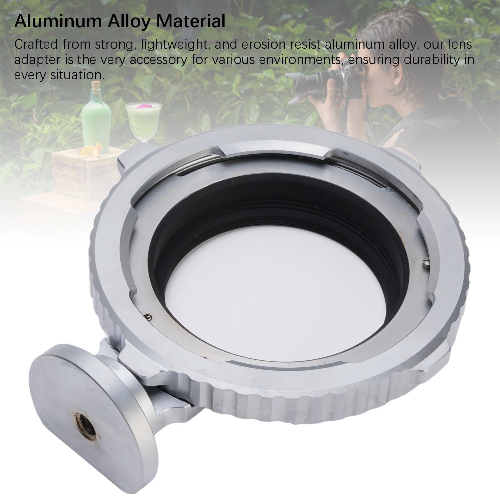 Diyeeni Adaptador de Lente PL a EF, Aleación de Aluminio, Ligero y Duradero con Sellado de Goma y Bloqueo Giratorio, para Cámaras con Montura EF 5D Mark 6D Mark 1D X