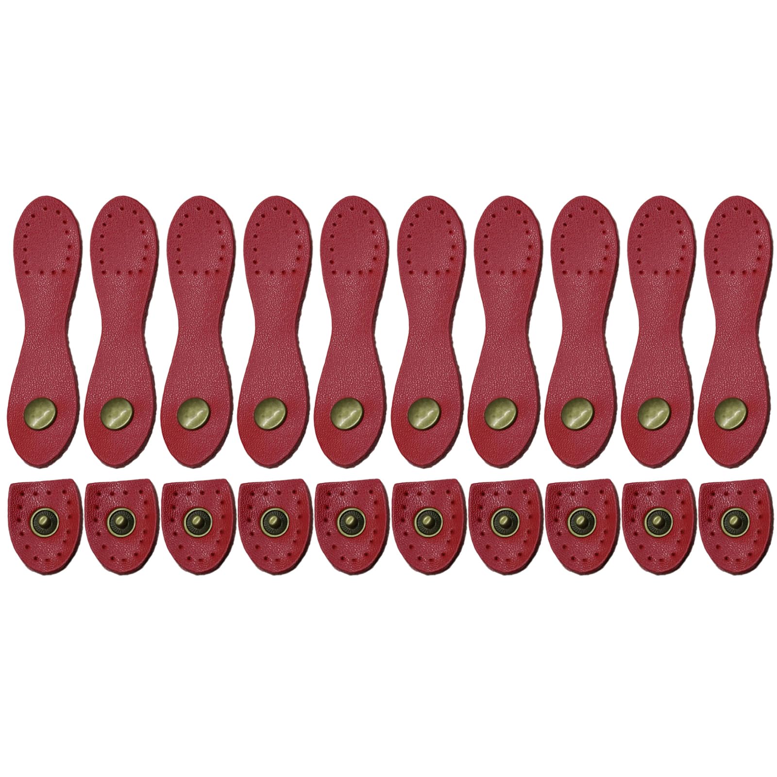 NEWFT 10 Pcs Sew on Leather Snapped Buckles Practical Snapped Button Closure Leather Purse Closure Fasteners with Sewing Holes