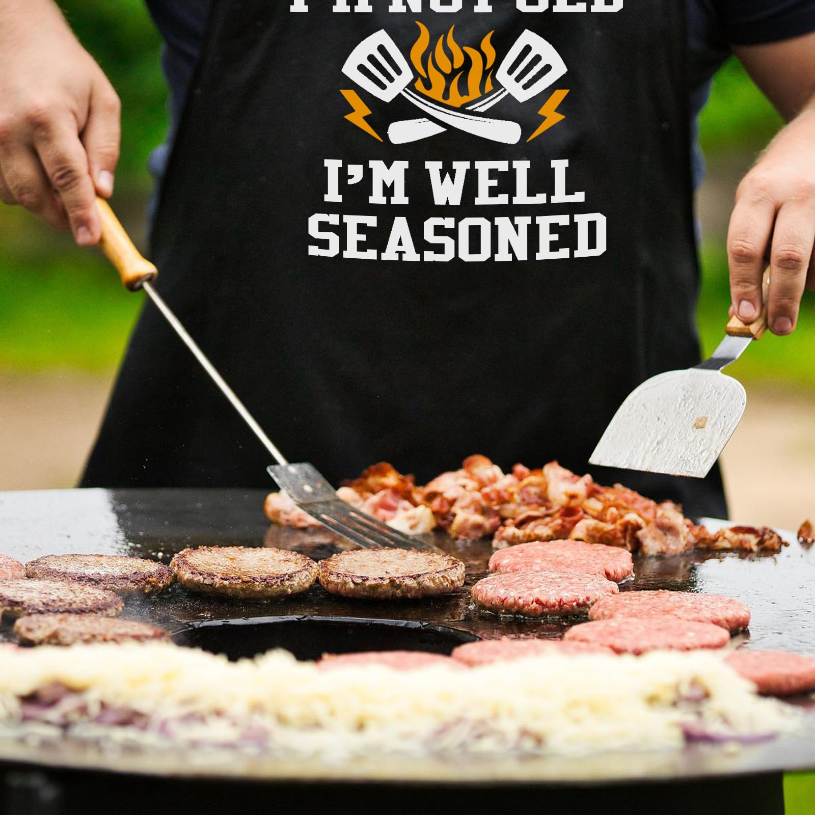 Delantales divertidos para hombre con bolsillos, delantal para asar a la parrilla, barbacoa, cocina, regalos para chef, papá, cumpleaños, Navidad