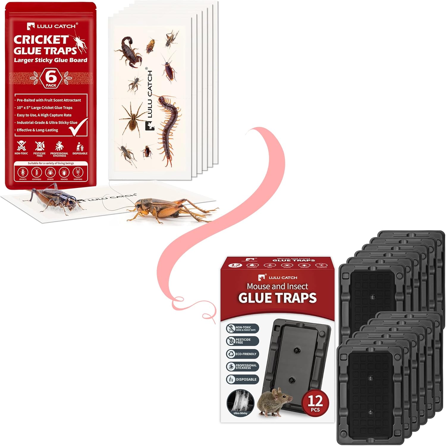Amazon.com : LULUCATCH Cricket Insect Glue Traps - 6 Pack Bug Traps ...
