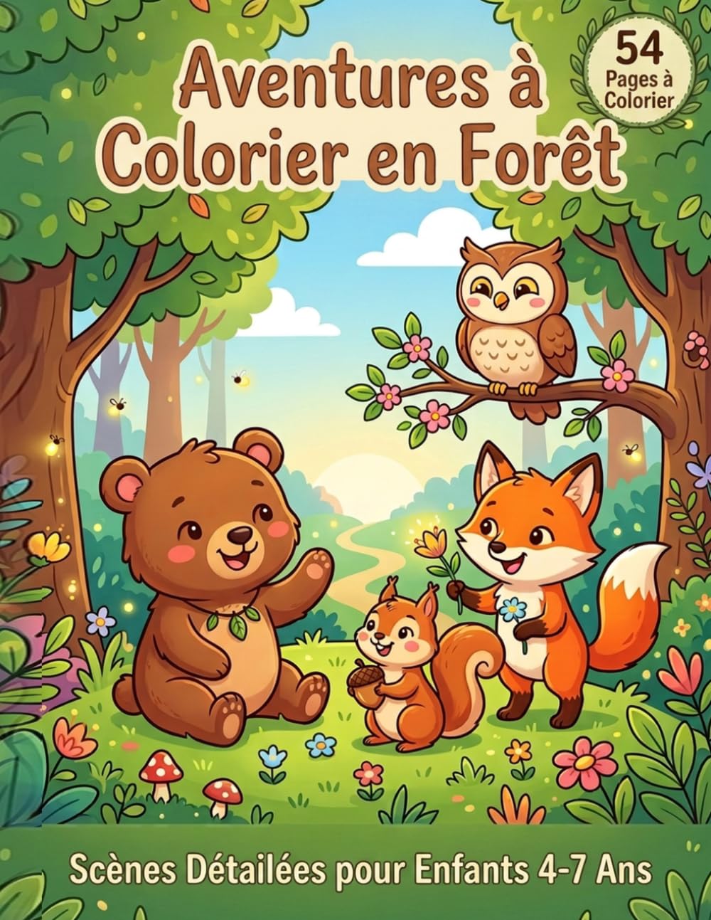 Aventures à Colorier en Forêt: Scènes Détailées pour Enfants 4-7 Ans
