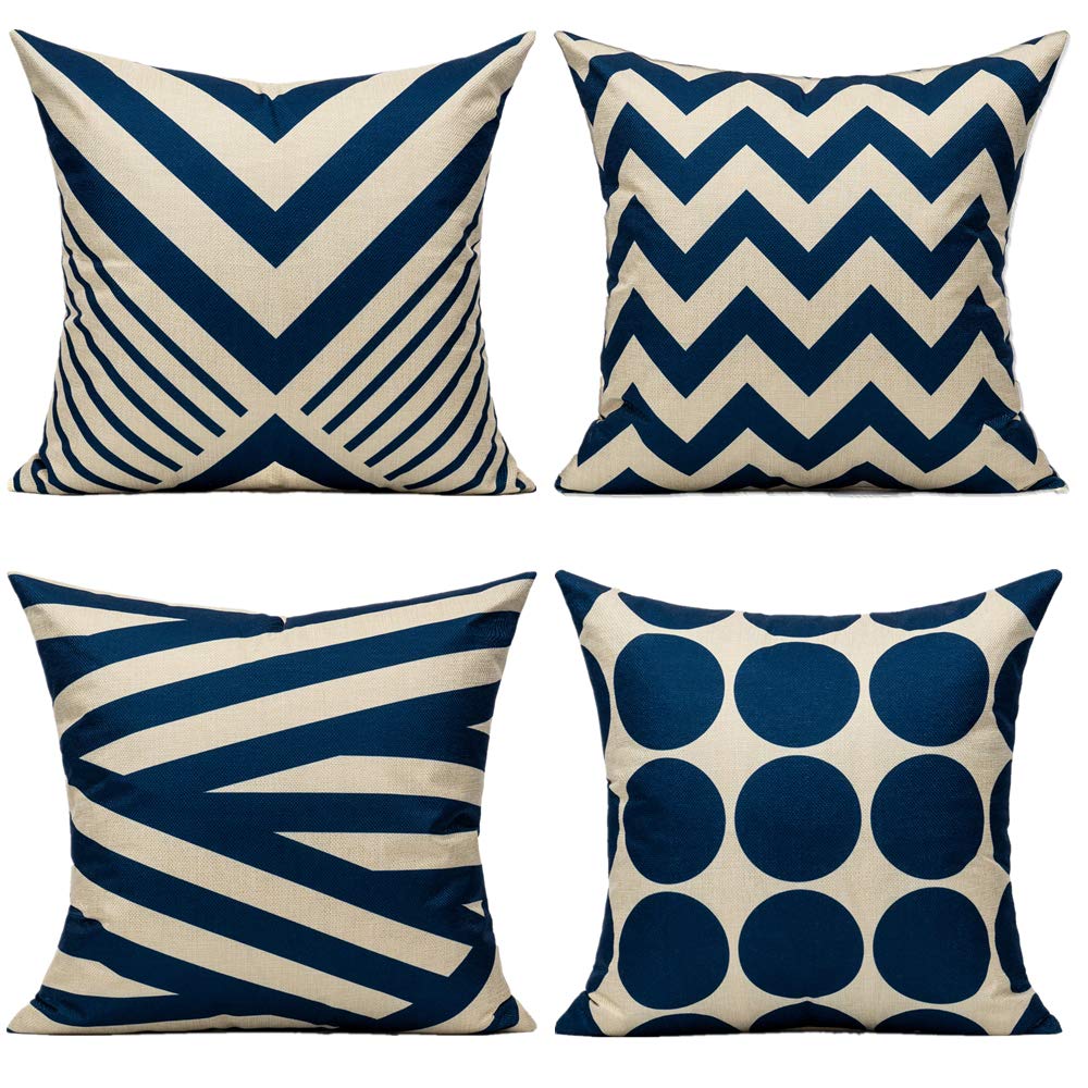 Navy Blue And Tan Throw Pillows atelieryuwa.ciao.jp