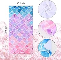 Vista 7 de LIVILAN Toalla de Playa Little Mermaid, 30" x 60" Microfibra Suave, Secado Rápido, Absorbente, Sin Arena, Ligera para Niños, Niñas, Mujeres, Ideal