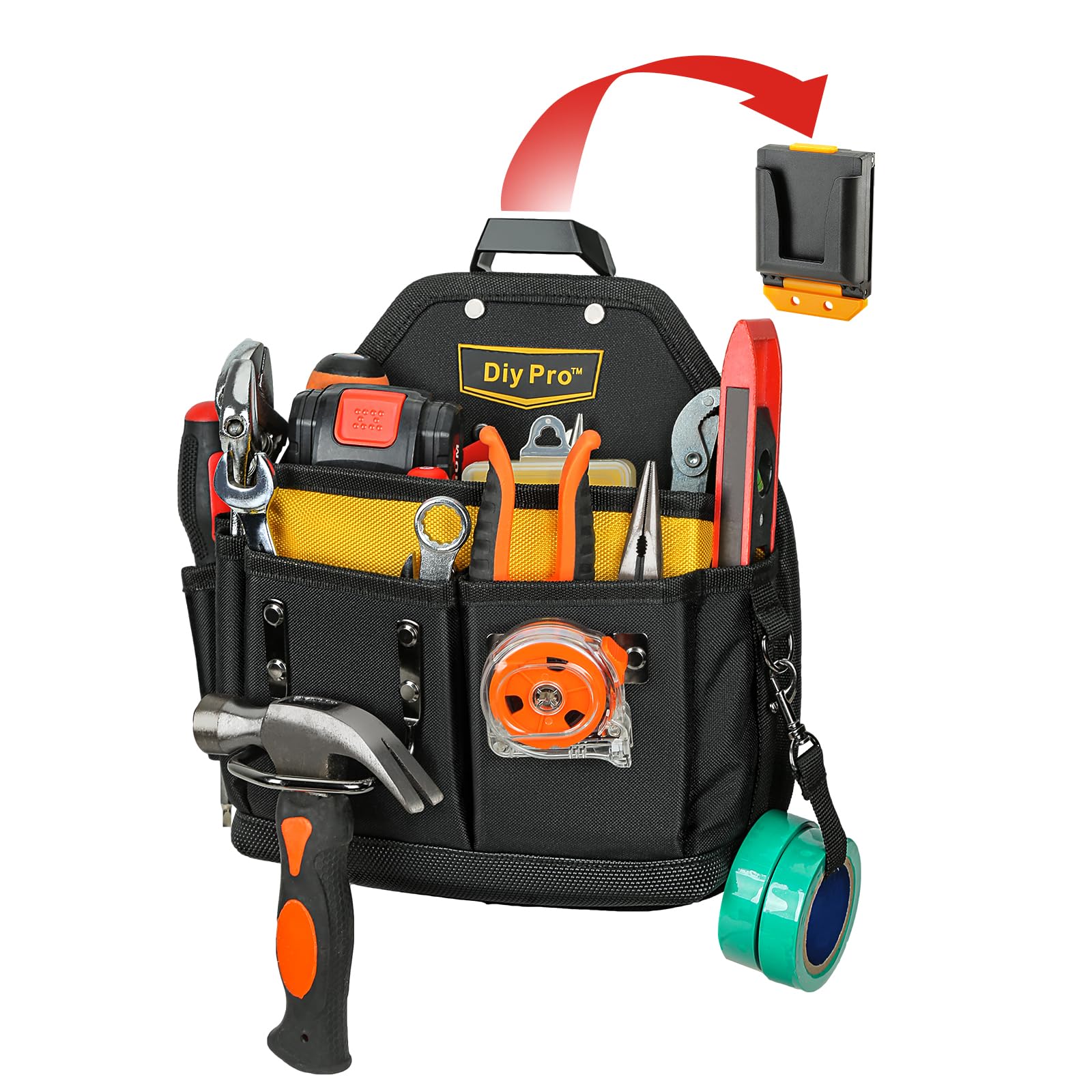 Amazon | DIYPro腰袋ツールポーチ，ベルトクリップ付き電気技師