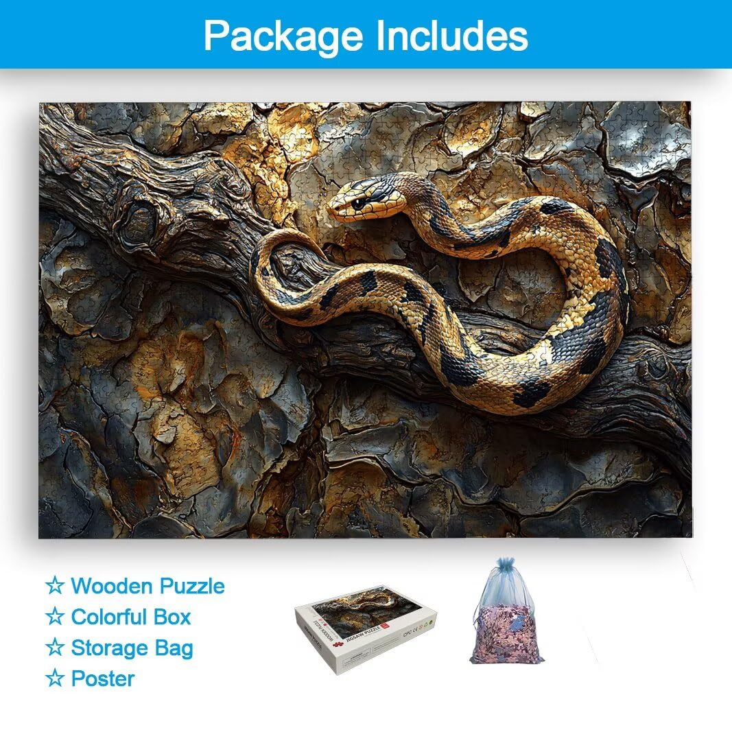 Puzzle 1500 Pièces Adultes, Puzzle 1500 Pieces Serpent, Cadeau Femme -2054