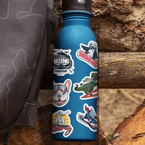 Miniatura 7 de GOLEEX Paquete de 20 calcomanías de vinilo impermeable para invierno para adolescentes niños monopatín adultos regalos para amantes del agua