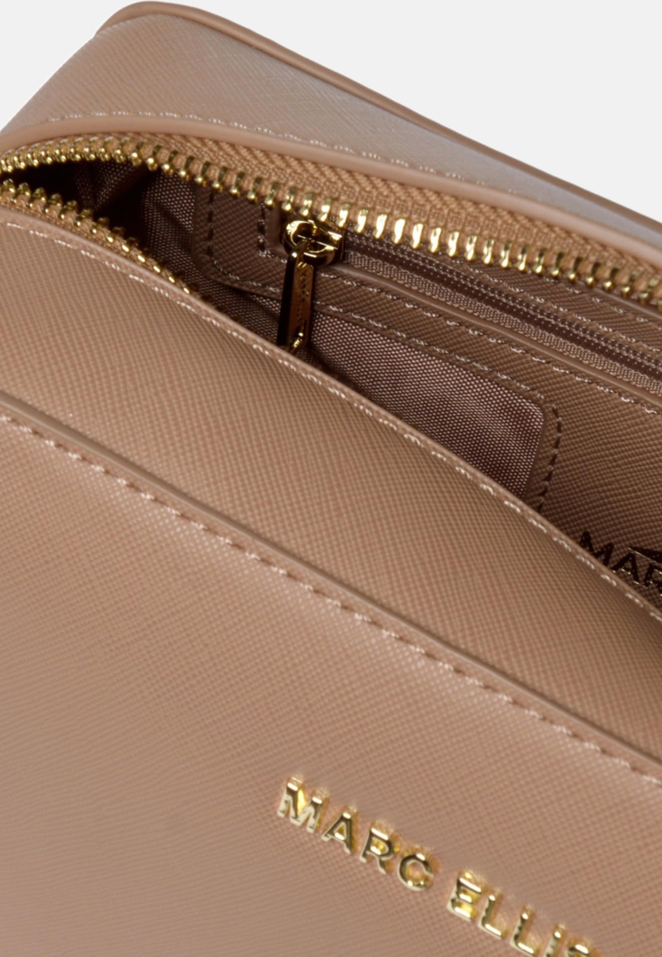 MARC ELLIS Borsa a Spalla Deep Bag Panna - Poliuretano Chiusura Zip