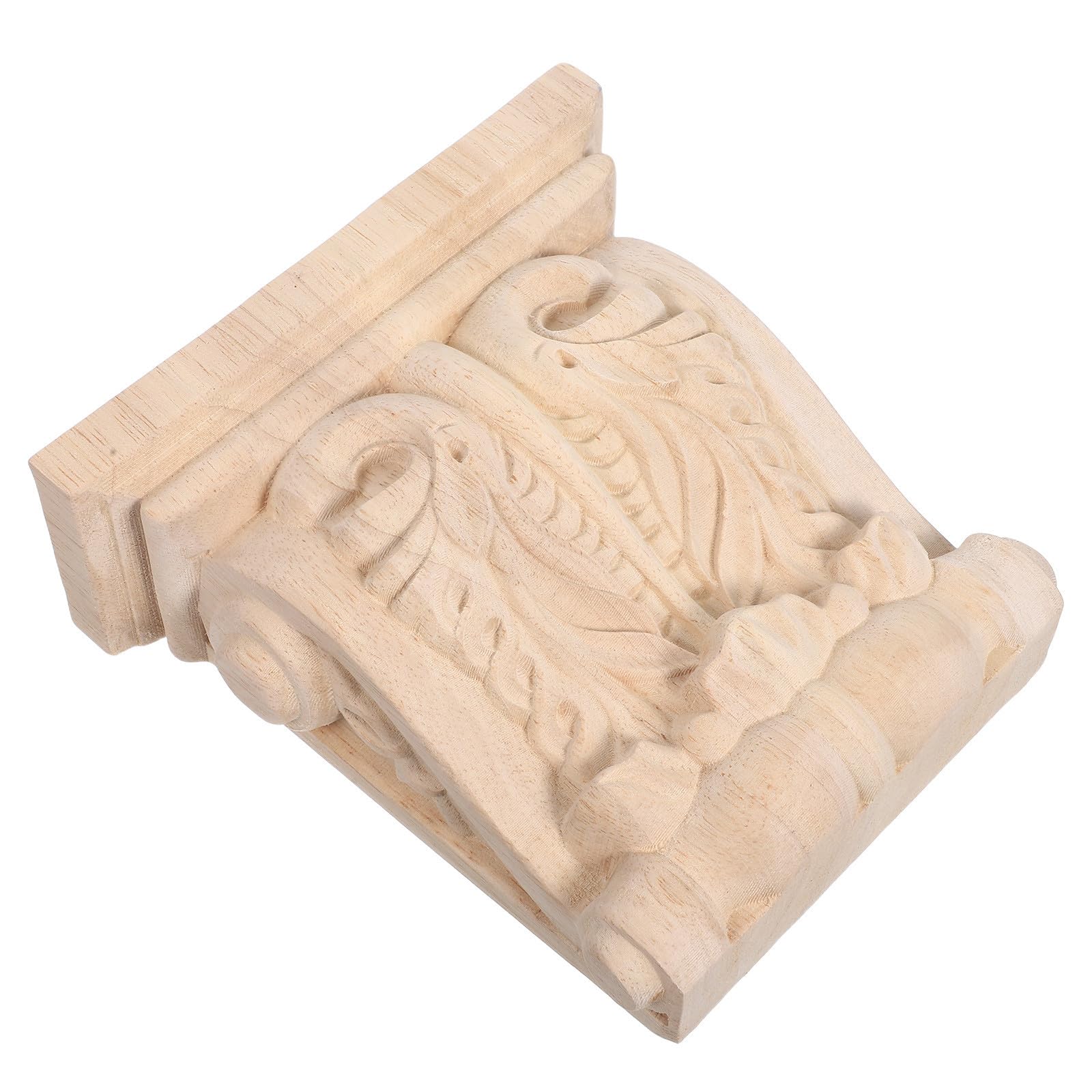 Support d'étagère vintage en bois sculpté console d'angle décorative rustique 19cm