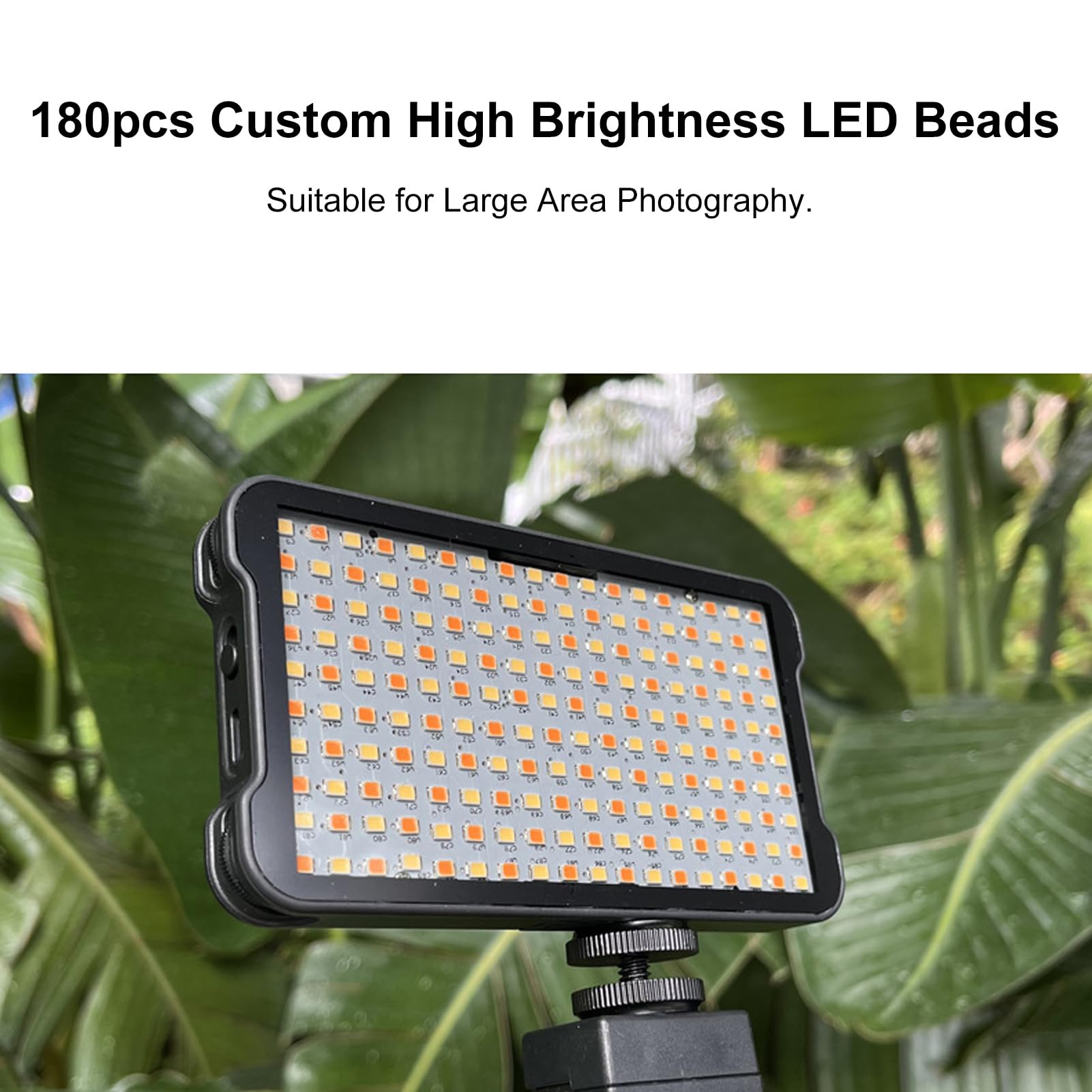 Iluminación LED para Fotografía, Luz para Fotografía de Tatuajes, Luz Recargable Inalámbrica con 180 Chips LED, Temperatura de Color Ajustable y Lámpara de Brillo para Tatuadores