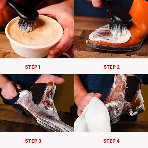 Miniatura 3 de Angelus Jabón de sillín para cuero de 8 onzas, limpiador y acondicionador profundo de cuero para botas, sillas de montar y más, fabricado en Estados