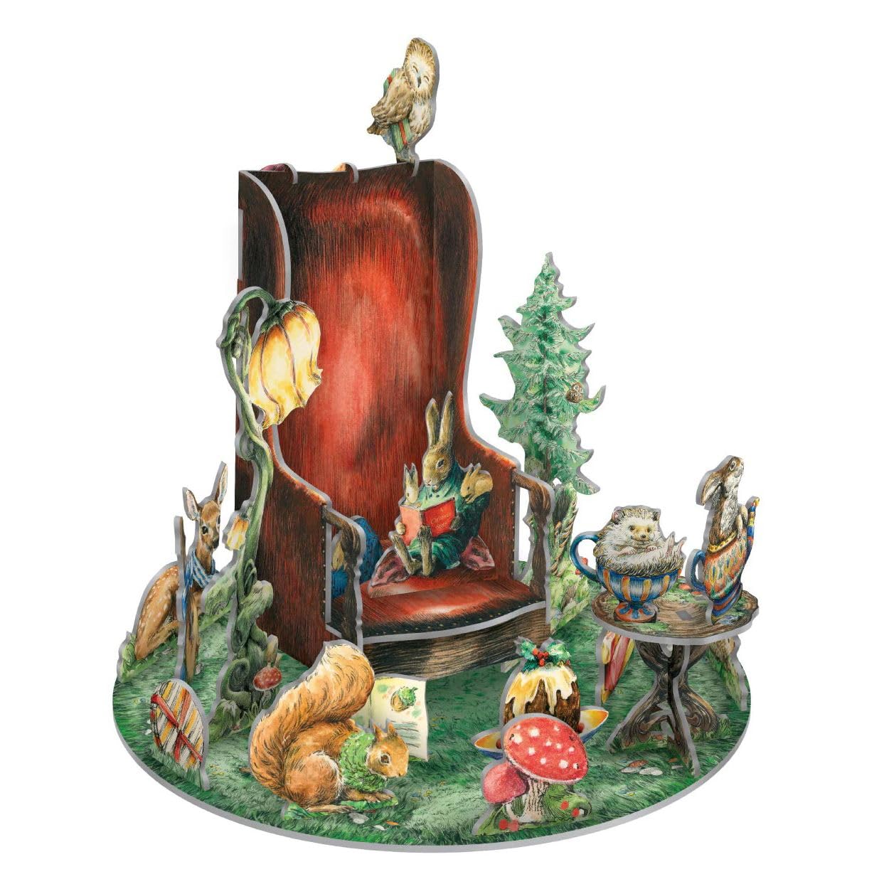 Calendario De Adviento 3D Con Forma De Conejo Navideño - Calendario De Adviento Reutilizable Para Niños - Cuenta Regresiva Para Navidad - Tarjeta Navideña 3D Con Conejo - España