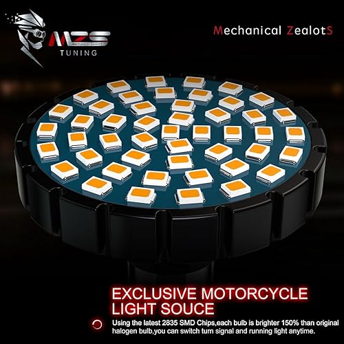 Vista 65 de MZS 1157 - Kit de luces LED para motocicleta, luces LED mejoradas, cuentas LED rojas de 2 pulgadas, estilo bala con doble color delantero o trasero