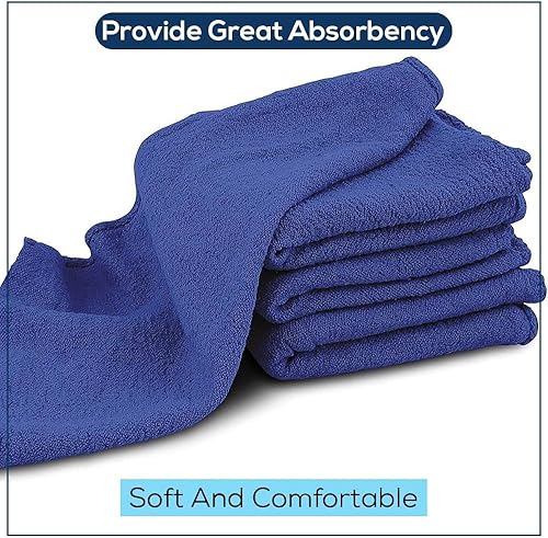 Miniatura 3 de SIMPLI-MAGIC Toallas Premium Shop de 14 x 12 pulgadas, color azul de grado comercial, paquete de 100