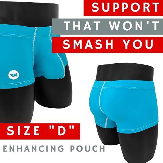 Real Men's Bulge Enhancing Pouch Underwear - 8 Pair Bundle of 9in Ice Silk Package Wrappers - Medium