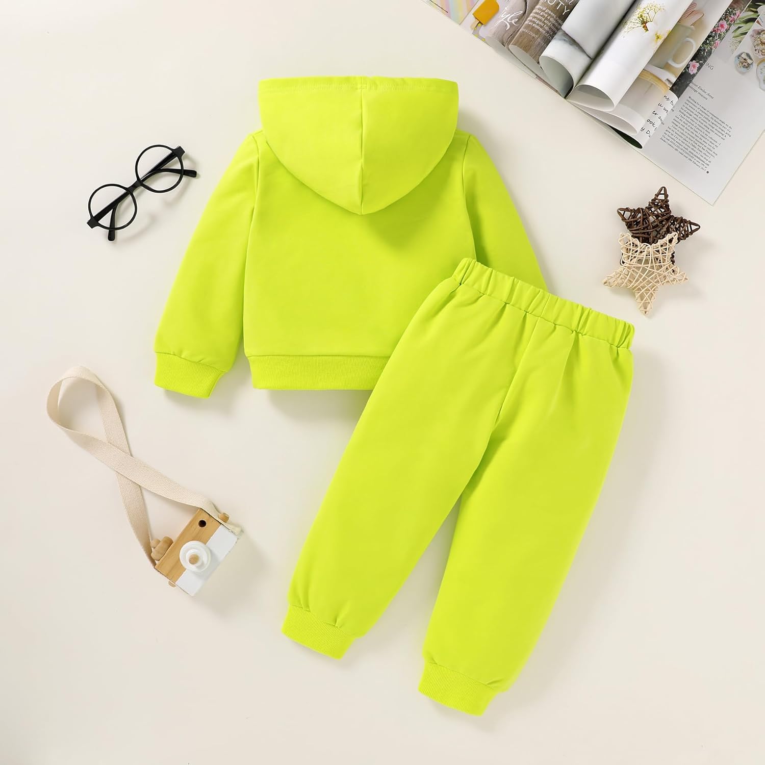 Happy Town Baby Fall Outfits for Girl Boy Long Sleeve Hoodie Top and Long Sweatpants Set Toddler Sweatsuit - Image 3