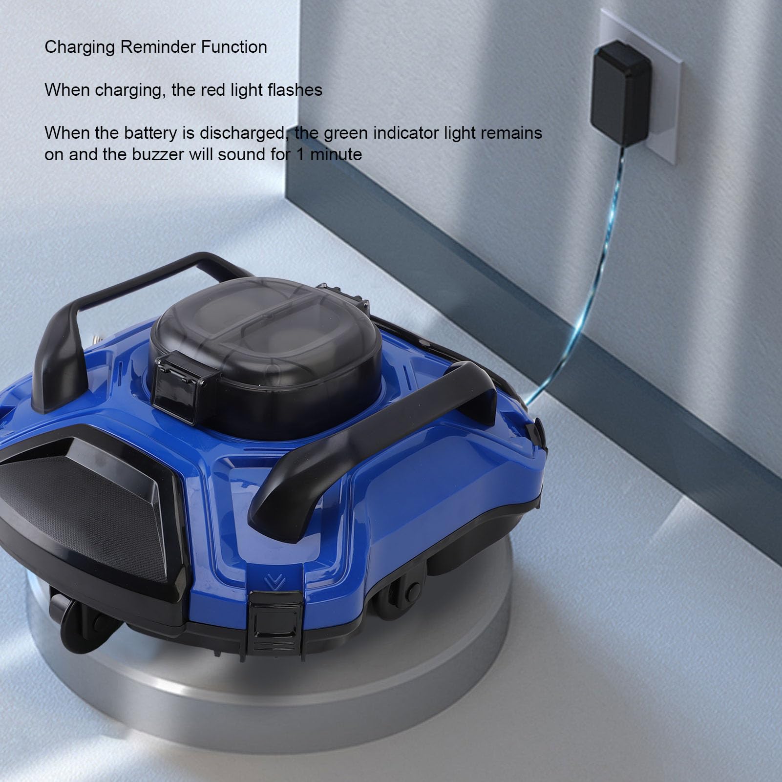 TOPINCN Bezprzewodowy Robot do Czyszczenia Basenu Automatyczne Odkurzanie Basenu z nawigacją Po Trasie i Inteligentnym Ogranicznikiem Bocznym Czas pracy: 110 Minut w Przypadku Płaskich (wtyczka UE)