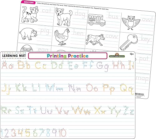 Esterilla de aprendizaje de práctica de impresión