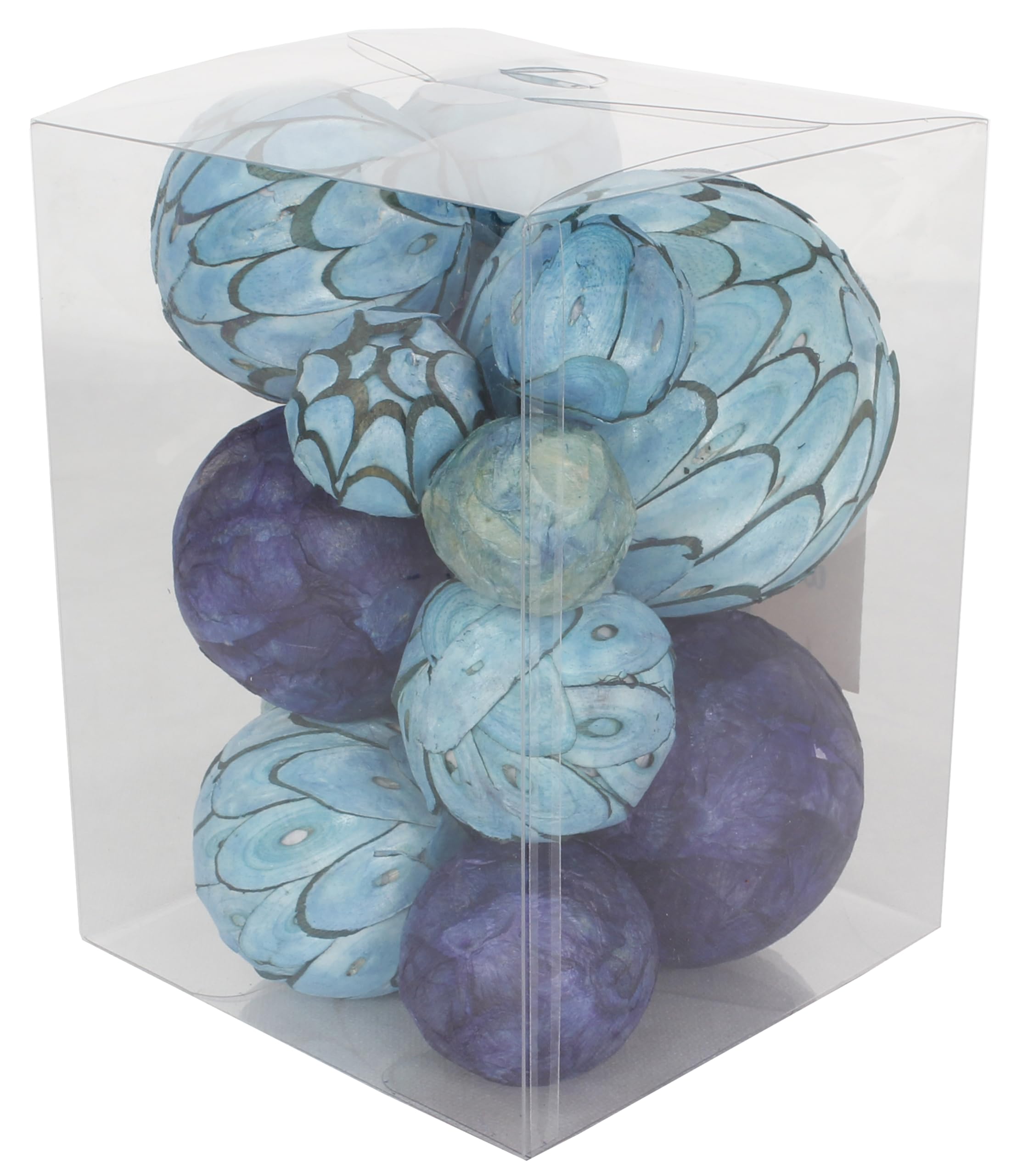 Sweet Summer Living Dried Exotics Orbs, Balls, Spheres, Potpourries, Botanicals 8 inch x 6 inch x 6 inch Bowl and Vase Fillers Blue/Navy Assorted