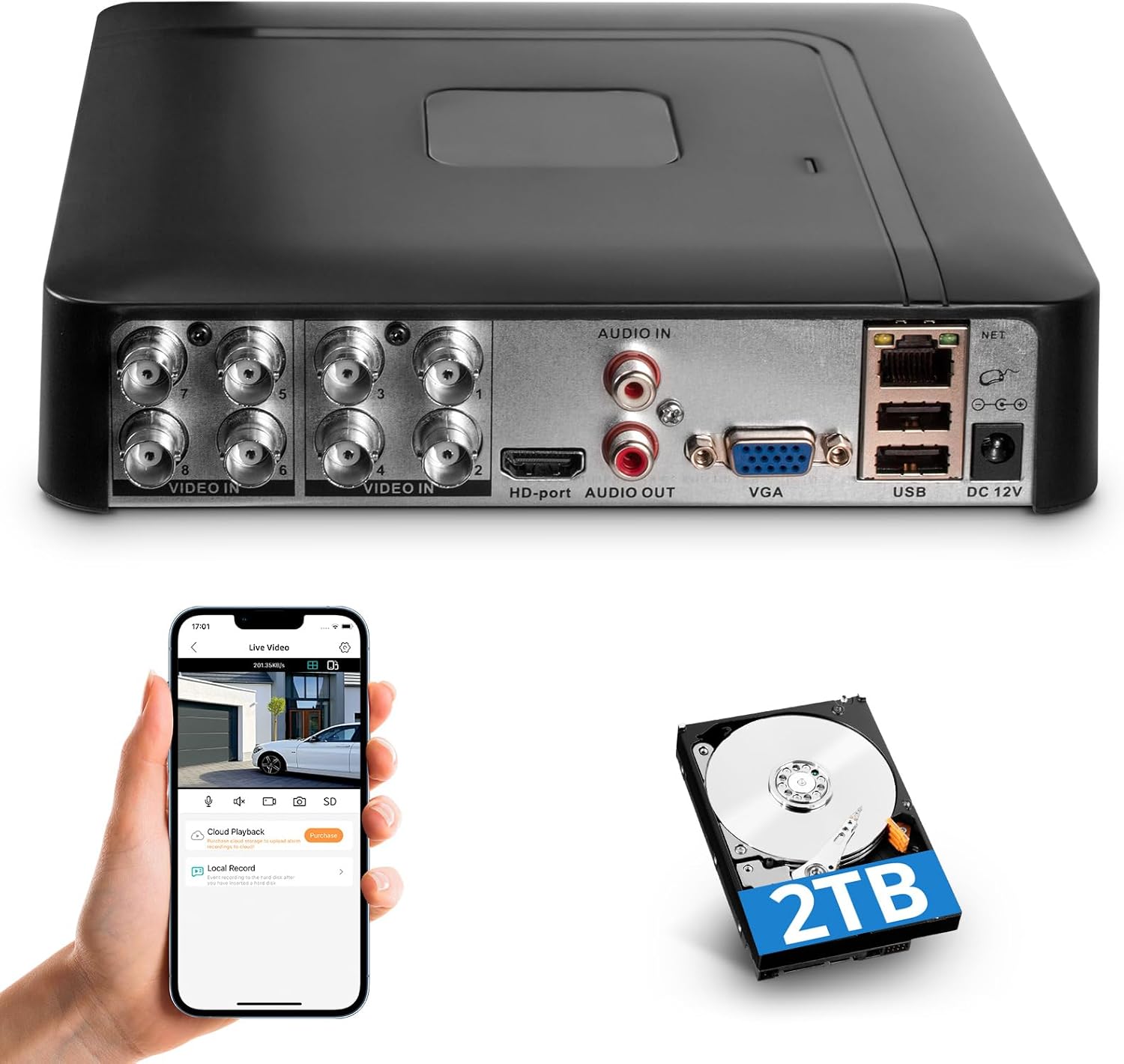 8CH DVR-With 2TB HDD