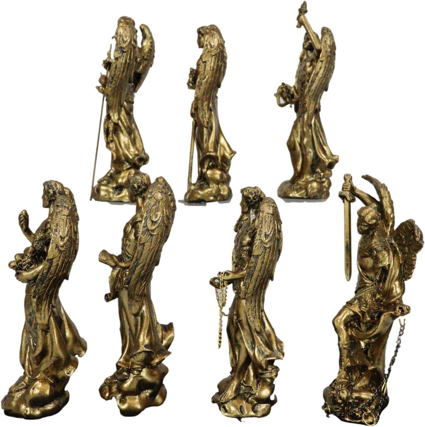 Ebros Bronzed Greek Orthodox Christian Church Archangel of The Angelic Council Statue 5" Tall Figurine (The Angelic Council 7 Archangels Set)